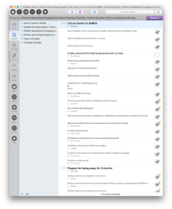 Airbnb OmniFocus Task List