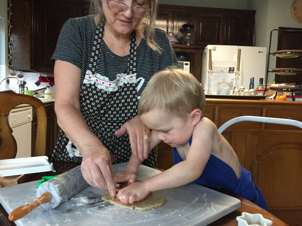 Leo’s first Christmas cookie baking experience with his YaYa.