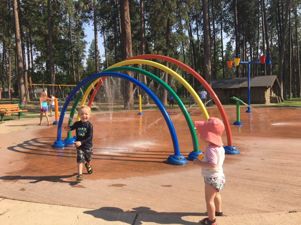 It was super hot in Spokane, so thank goodness for this local splashpad